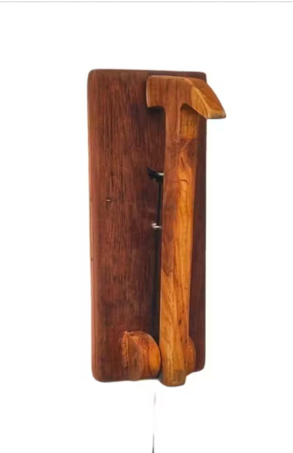wooden hammer calling bell