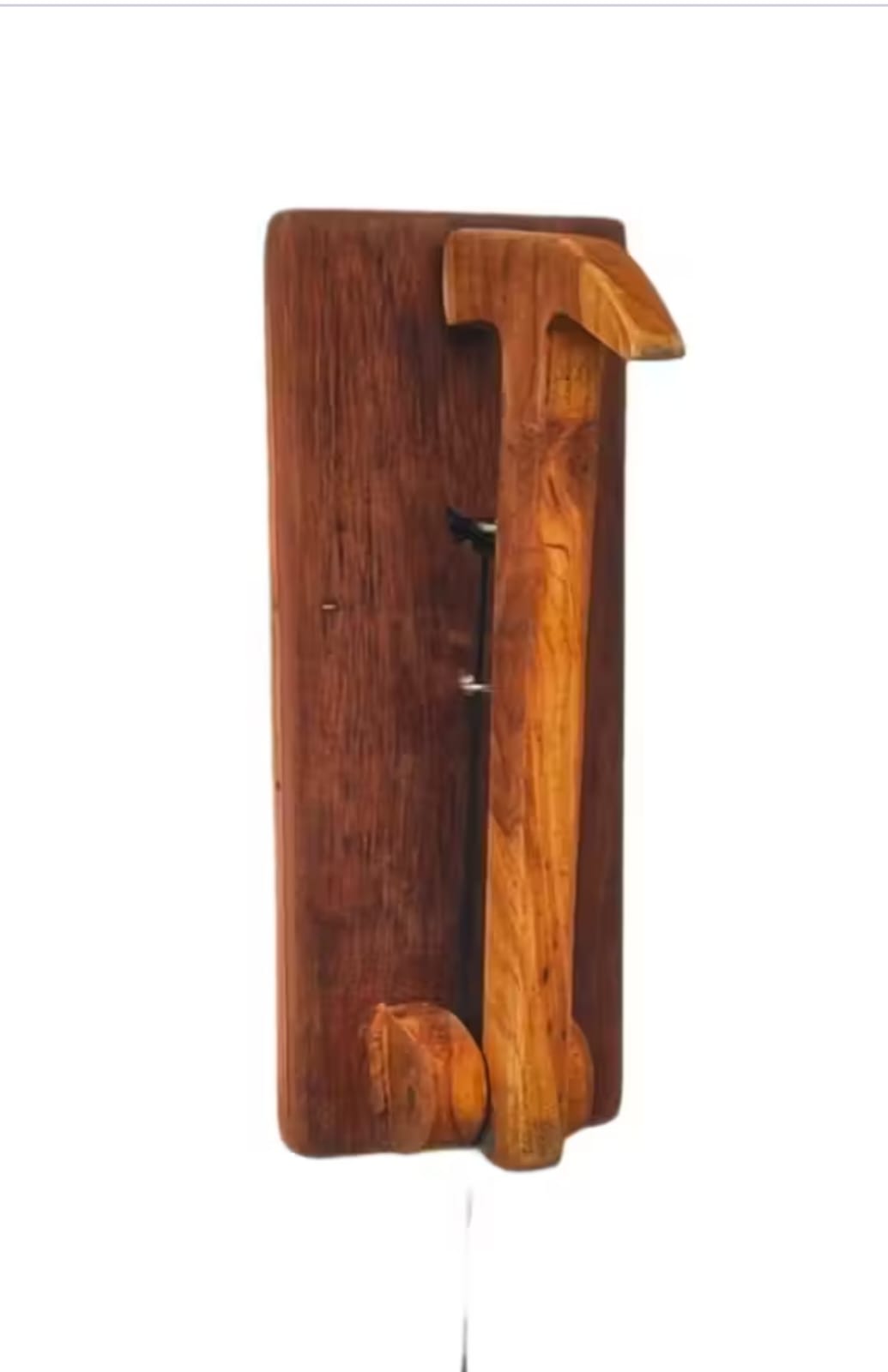 wooden hammer calling bell